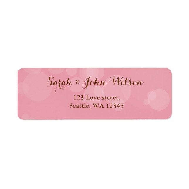 Pink return address labels (Front)