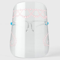 Pink Rhinestone Princess Bling Girly Face Shield
