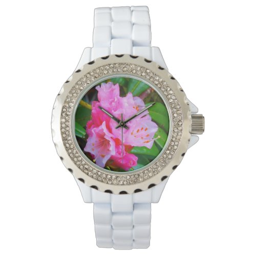 Pink Rhodedenron Blossoms Watch