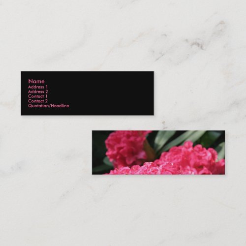Pink Rhododendron (1) Business Card Template