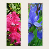pink rhododendron and blue iris (Front & Back)