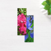 pink rhododendron and blue iris (Desk)