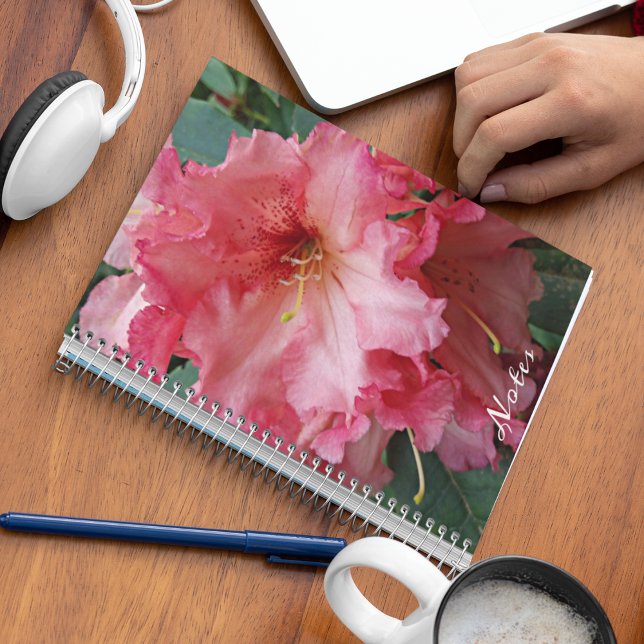 Pink Rhododendron Bloom Floral Notebook (In Situ)