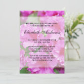 Pink Rhododendron Flowers 90th Birthday Party Invitation (Standing Front)
