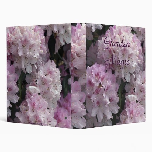 Pink Rhododendron Photo Album 3 Ring Binder