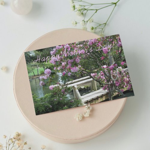 Pink Rhododendrons Floral Mothers Day Card