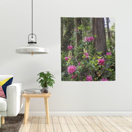 Pink Rhododendrons in a Forest Floral Tapestry