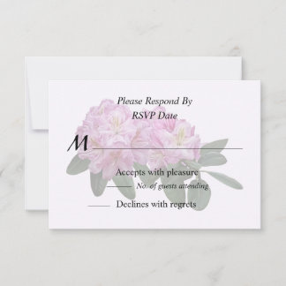 Pink Rhododendrons RSVP Card