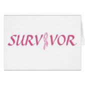 Pink Ribbbon Survivor Card (Front Horizontal)