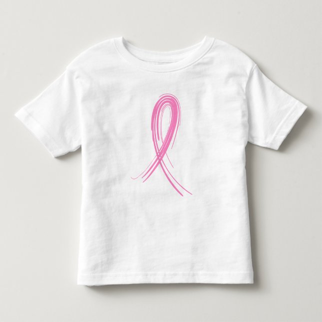 Pink Ribbon 2 Breast Cancer Toddler T-shirt (Front)