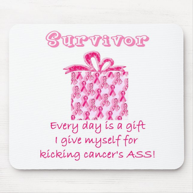 pink ribbon 3 mouse pad (Front)