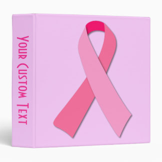 Pink Ribbon 3 Ring Binder