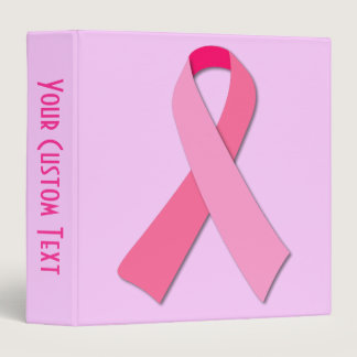 Pink Ribbon 3 Ring Binder