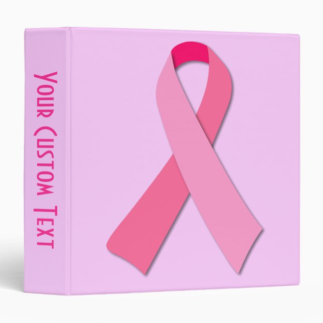 Pink Ribbon 3 Ring Binder (Front/Spine)
