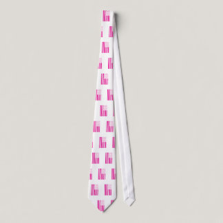 Pink Ribbon American Flag Breast Cancer Awareness Neck Tie