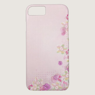 Pink Ribbon and flowers iPhone 8/7 Case