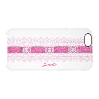 Pink Ribbon and Lace Clear iPhone 6 Case