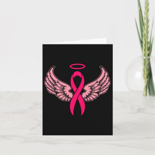 Pink Ribbon Angel Breast Support Cancer Survivor A Card