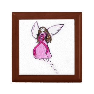 Pink Ribbon Angel Gift Box
