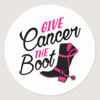 Pink Ribbon Awareness Breast Cancer Classic Round Sticker