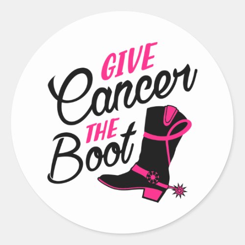 Pink Ribbon Awareness Breast Cancer Classic Round Sticker