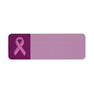 Pink Ribbon Awareness Carbon Fiber Decor Label