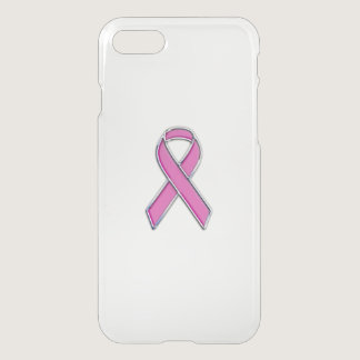 Pink Ribbon Awareness Carbon Fiber Decor iPhone SE/8/7 Case