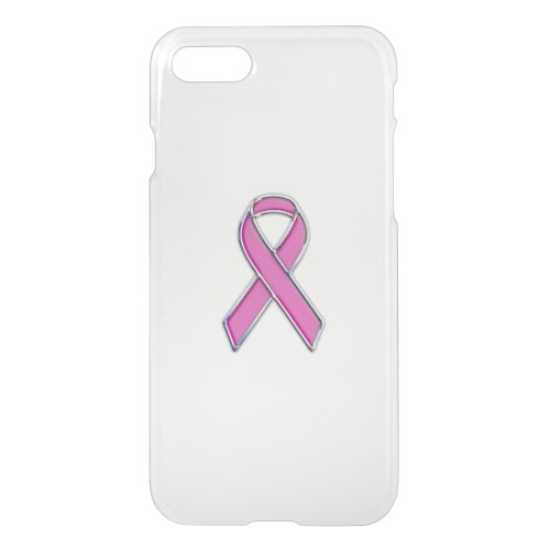 Pink Ribbon Awareness Carbon Fiber Decor iPhone SE87 Case