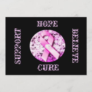 Pink Ribbon Awareness Encouragement Card