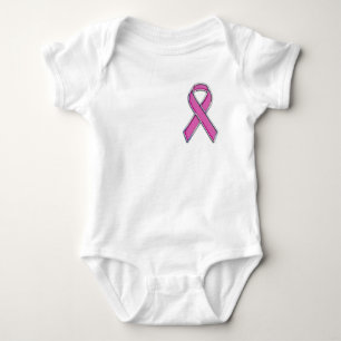 Pink Ribbon Awareness Fuchsia Carbon Fiber Baby Bodysuit