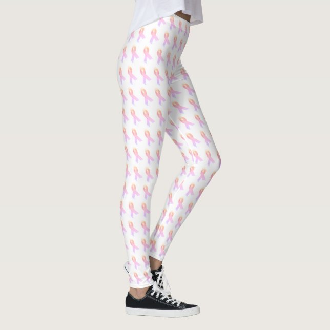 Pink ribbon awareness leggings (Right)