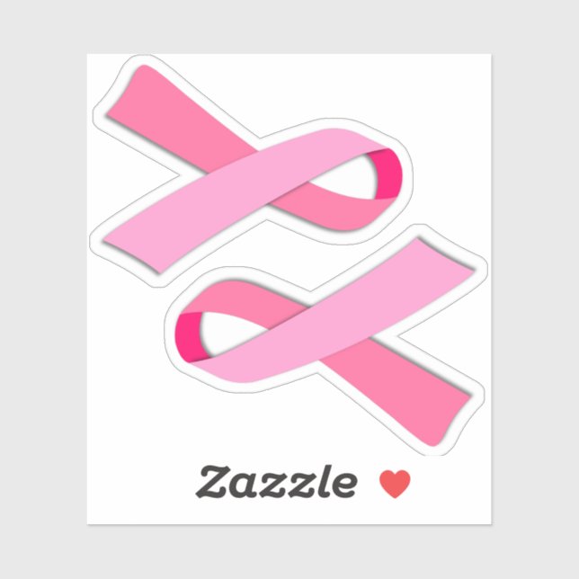 Pink Ribbon Awareness Vinyl Support Sticker (Sheet)