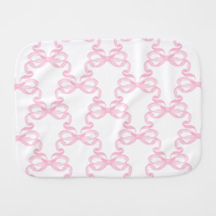 Pink Ribbon Baby Burp Cloth