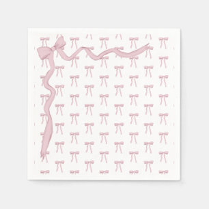 Pink Ribbon Baby Shower Napkins