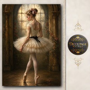 Pink Ribbon Ballerina by Window Tissue Paper
