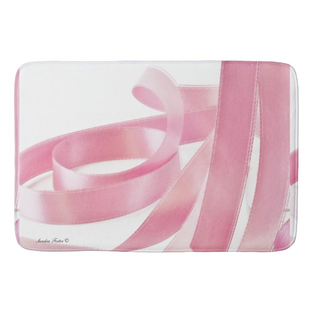 Pink Ribbon Bathroom Mat (Front)