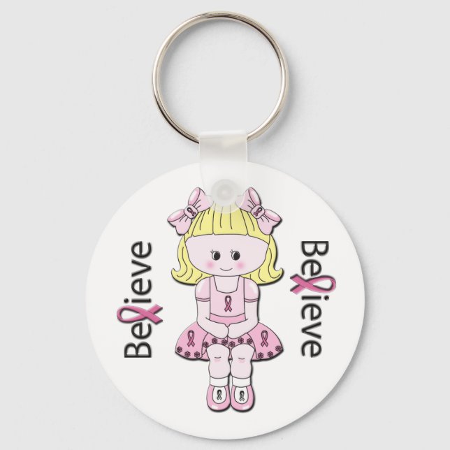 Pink Ribbon Bonnie Keychain (Front)