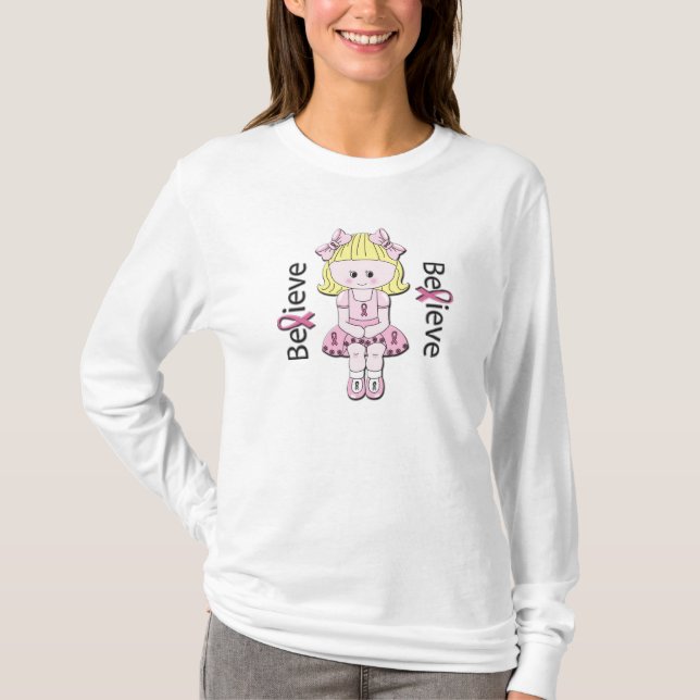 Pink Ribbon Bonnie Long Sleeve T Shirt (Front)