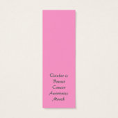 Pink Ribbon Bookmark for Breast Cancer (Back)