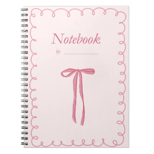 Pink Ribbon Bow Notebook