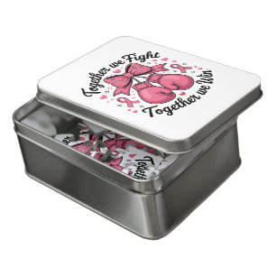 Pink Ribbon Boxing Gloves Breast Cancer Awareness Jigsaw Puzzle