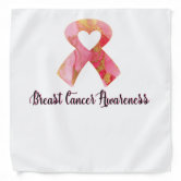 Hot Pink Ribbon Breast Cancer Awareness Month' Bandana