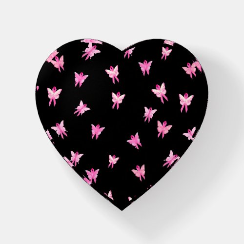 Pink Ribbon Breast Cancer Awareness Butterflies Paperweight