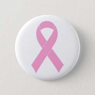 Pink ribbon breast cancer awareness buttons