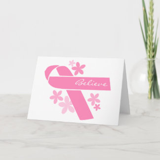 Pink Ribbon - Breast Cancer Awareness Card