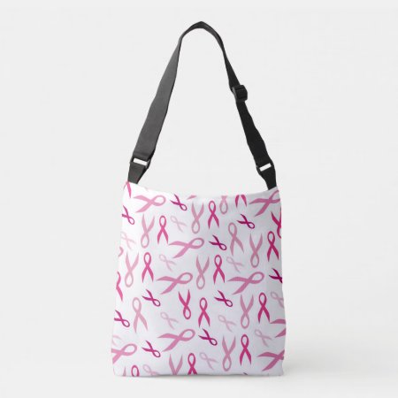 Pink Ribbon Breast Cancer Awareness Crossbody Bag