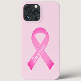 Pink ribbon breast cancer awareness custom iPhone 13 pro max case