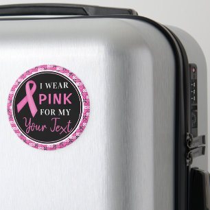 Pink Ribbon Breast Cancer Awareness Design Magnet