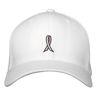 Pink Ribbon - Breast Cancer Awareness Embroidered Hat | Zazzle