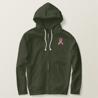Pink Ribbon - Breast Cancer Awareness Embroidered Hoodie